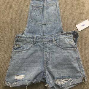 Denim Overall shorts